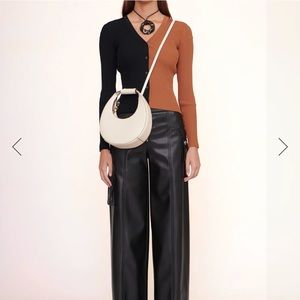 Worn Once- Staud Mini Moon Leather Hobo Bag